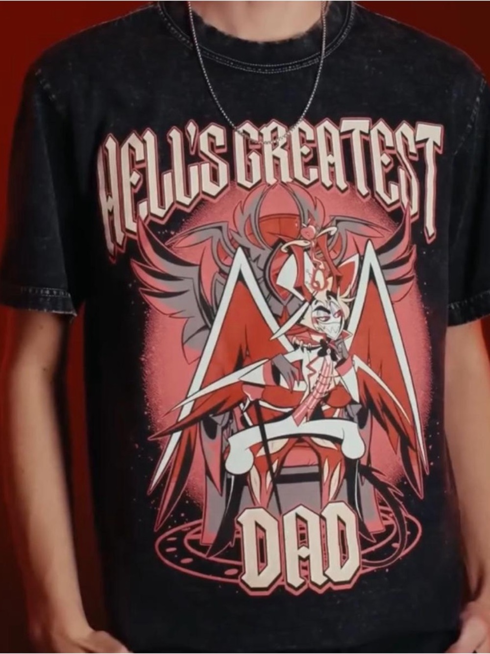 Hazbin Hotel Black Wash Hell's Greatest Dad Lucifer T Shirt XXL Hot Topic